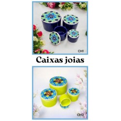 Caixa red. pintada á mão 3*5cm cxr4