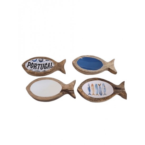 Peça em madeira peixe 20*10*2cm cl1001