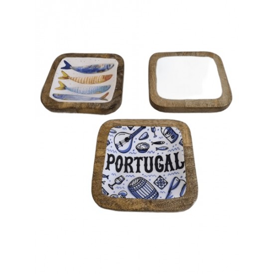 Peça em madeira taça prato 12.5*12.5cm cl1015