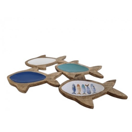 Peça em madeira peixe 37*25*2cm cl2753
