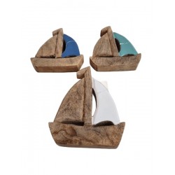 Peça em madeira barco 21*15.5*2.5cm cl860