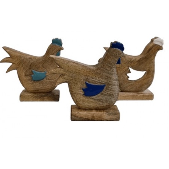 Peça em madeira galo 21*20*2cm CL890