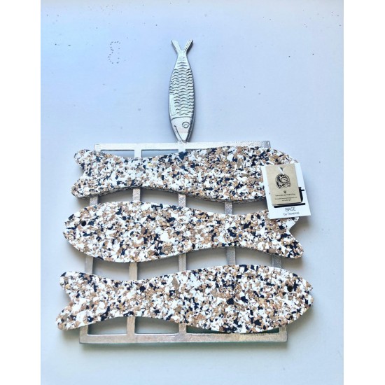 Base cortiça reciclada grelha grande de alumínio 33*23 CM