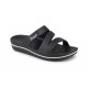 Chinelo senhora c\cunha  preto entrelaçados 35-41 ji50pt