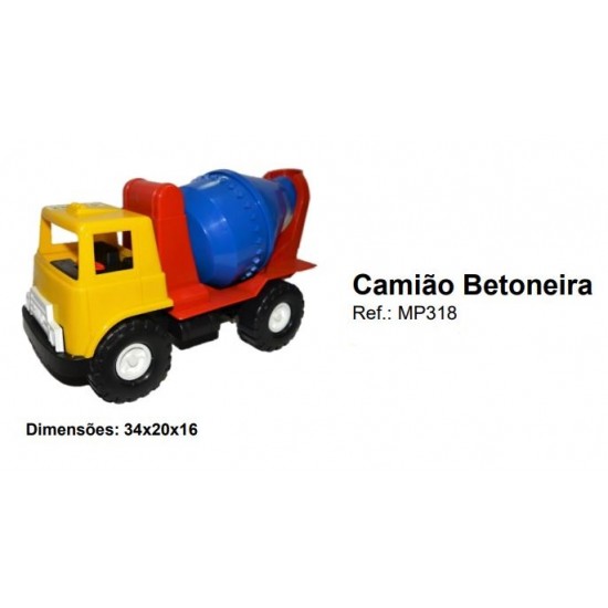 Camião plástico c\betoneira 34cm mp318