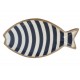 Peça madeira riscas peixe travessa 35*19*2,5 - 242219B