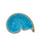 Peça madeira azul travessa concha  22,5*17,5*5cm - 24F509A