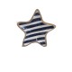 Peça madeira riscas estrela 21,5*20*2,5 - 24F515B