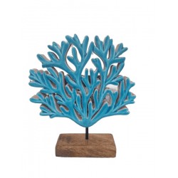 Peça madeira azul coral 23*20,5*2,5cm - 25A0514A