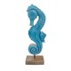 Peça madeira azul cavalo marinho 30*10*5 - 25F2480A
