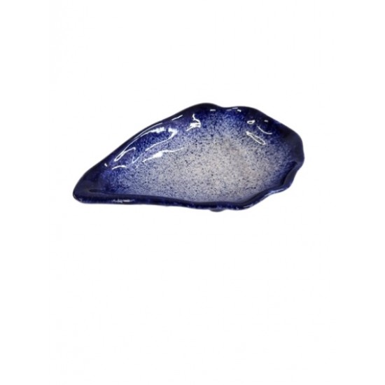 Ostra peq. pintada e vidrada 12.5*7cm