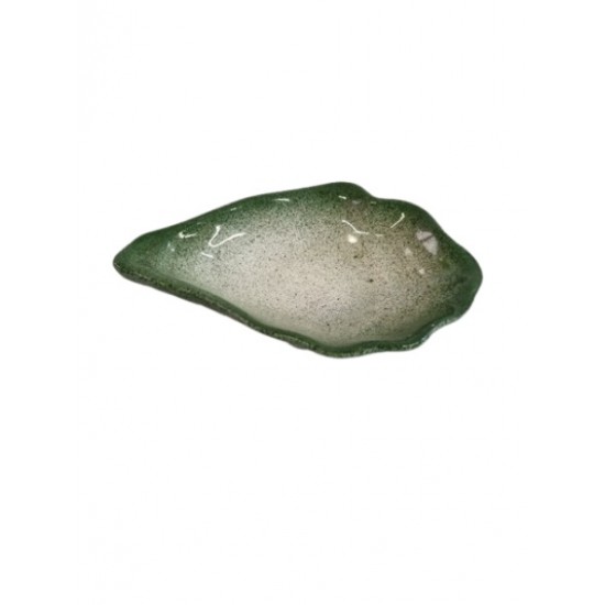 Ostra peq. pintada e vidrada 12.5*7cm