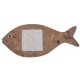 Base cortiça em nuvem peixe grande c/ azuleJo 36*16*1,5cm PEIXCORTGR