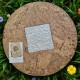 Base cortiça em nuvem redonda c\azulejo 21.5cm 
