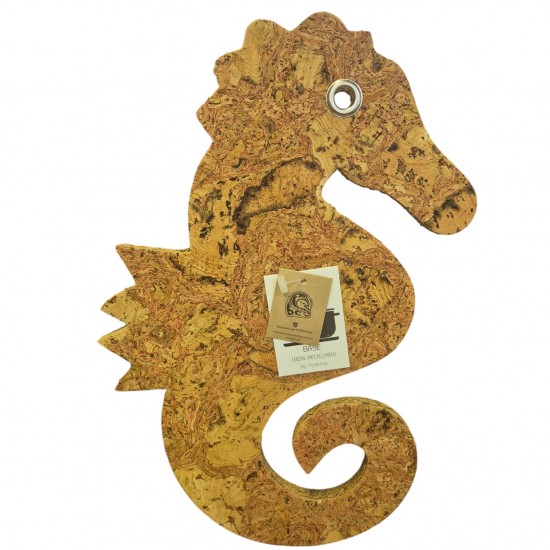 Base cortiça em nuvem cavalo marinho 30*16cm - CAVMARCORT
