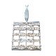 Base cortiça reciclada grelha pequena de alumínio 33*19cm