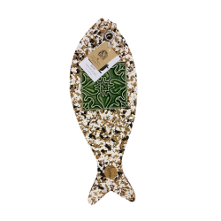 Peixe pequeno de cortiça c/ azulejo 30x10x1cm PEIXPQAAAZ