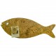 Base cortiça em nuvem peixe peq.  30*11cm - PEIXPEQCOR