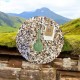 Base cortiça reciclada redonda c/ azulejo guitarra 20cm- BRDAZ