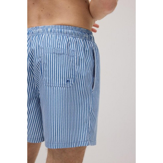 Calção de banho às riscas azuis S-3XL - 90322AZ