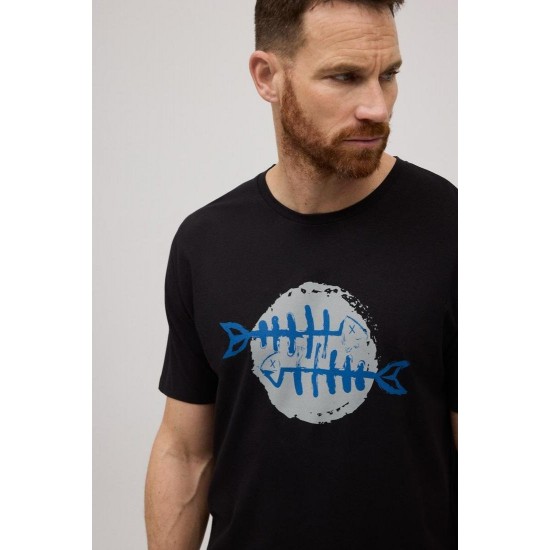 T-shirt preta S-XL - 90508PT
