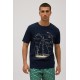 T-shirt em marinho  S-XL - 90509