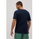 T-shirt em marinho  S-XL - 90509