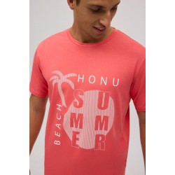 T-shirt em coral S-XL - 90511CR