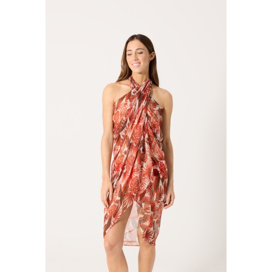 Pareo de praia estampado - 86364