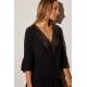 Túnica preta c/ renda - 85946