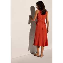 Vestido senhora laranja de alças S-L - 86022