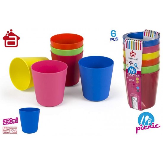 Conjunto de 6 copos plastico 16330 