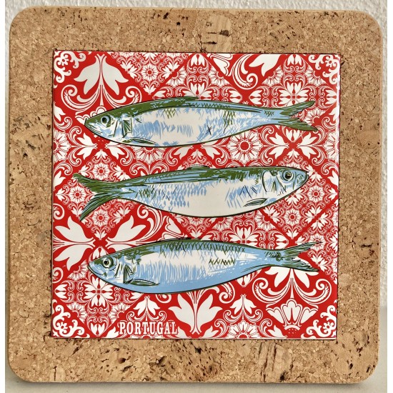Base de azulejo c\cortiça 15*15cm